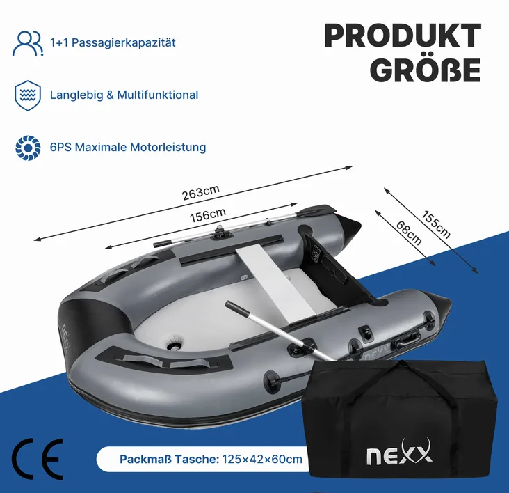 Bateau pneumatique Nexx 260, plancher gonflable, vue 4