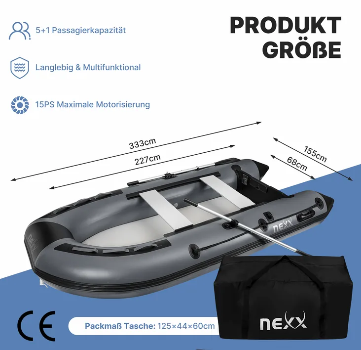 Bateau pneumatique Nexx 330, plancher gonflable, vue 3