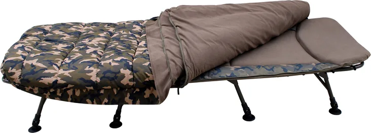 Bedchair MK camo 8 pieds avec sac de couchage, vue 3